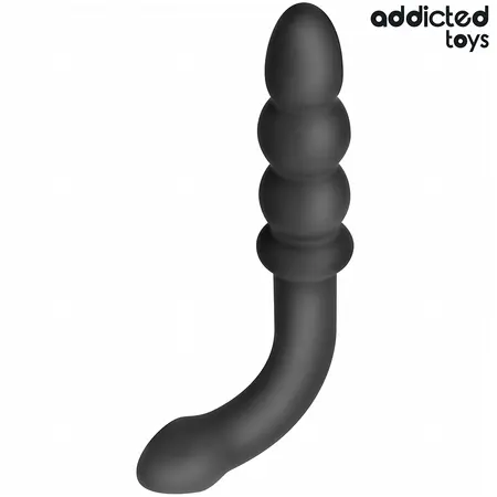 Addicted Toys Dvostrani Silikonski Masažer 16.5cm Crni - Progresivni Oblik