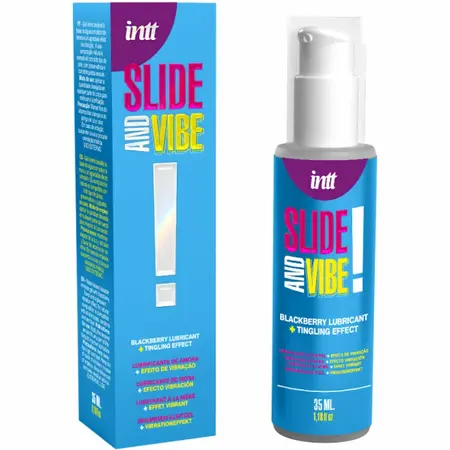 INTT Kissable vibrirajući lubrikant na bazi vode sa ukusom kupine 35ml