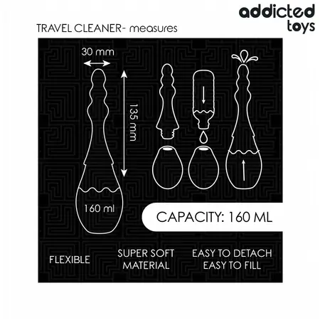 Addicted Toys Model 4 silikonski putni tuš 160ml kompaktni sistem