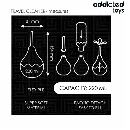 Addicted Toys Travel Hygiene Cleaner L 220 ml - Large Capacity Portable System