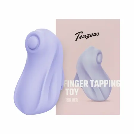 Teazers Finger Vibrator Purple - Precision Tapping, 10 Modes, Compact Design