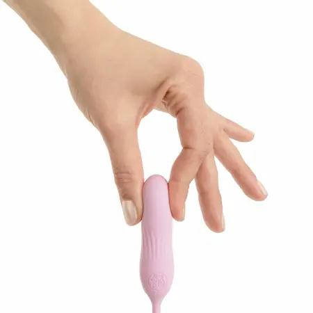 Good Vibes Only Siva roze mini vibrator rebrasti silikon 10 modova