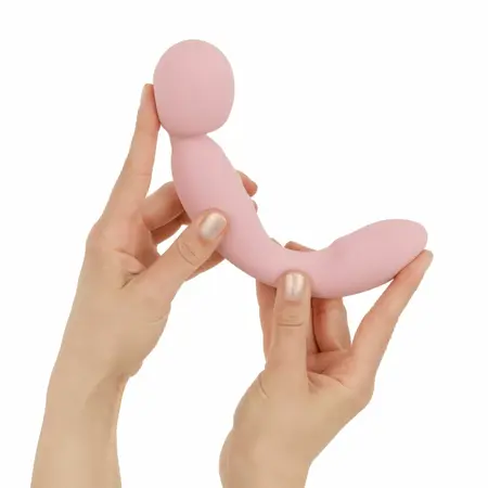 Good Vibes Only Simi dvostrani masažer roze silikon IPX7