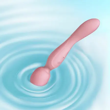 Good Vibes Only Simi dvostrani masažer roze silikon IPX7