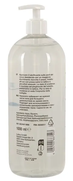 Just Glide Toylube 1000 ml - Gusti Lubrikant na Vodenoj Bazi za Dodatke