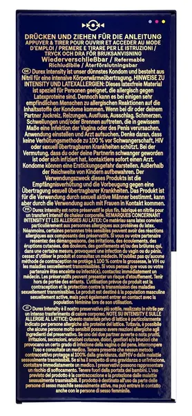 Durex Intensity Nitrile Ultra-Thin Latex-Free Condoms 20 Pack 56mm