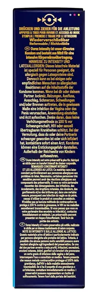 Durex Intensity Extra Large nitrilni kondomi 8 komada bez lateksa, 61 mm
