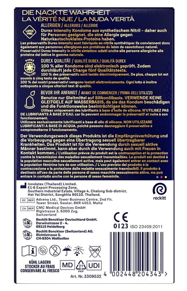 Durex Intensity Nitrile ultra tanka intimna zaštita bez lateksa, 8 komada