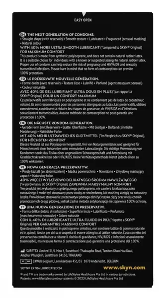 SKYN Extra Lubricated 24 komada prezervativi od poliizoprena bez lateksa