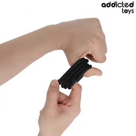 Addicted Toys Multi-Ring sistem podrške sa anatomskim pregradama crni 201mm