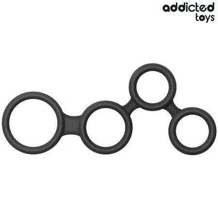 Addicted Toys Multi-Ring sistem podrške sa anatomskim pregradama crni 201mm
