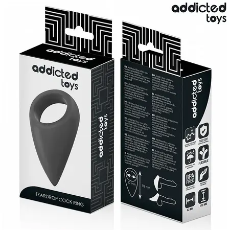 Addicted Toys intimni prsten u obliku suze od fleksibilnog silikona, 50mm