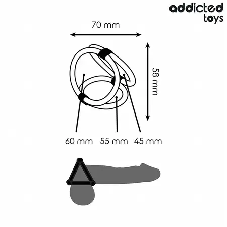 Addicted Toys Trostruki Potporni Prsten - Fleksibilni Multi-Veličinski Sistem