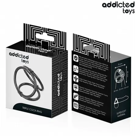 Addicted Toys Trostruki Potporni Prsten - Fleksibilni Multi-Veličinski Sistem