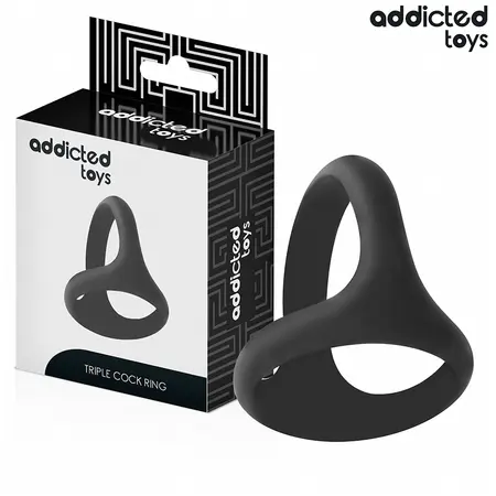 Addicted Toys Triple Support Ring Thick, fleksibilan anatomski prsten od 58 mm