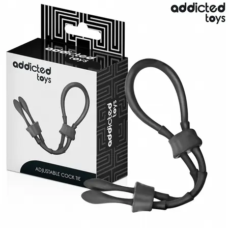 Addicted Toys podesivi silikonski prsten 191mm crni
