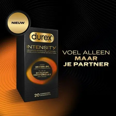 Durex Intensity Ultra-Thin kondomi bez lateksa, pakovanje od 20 komada, 56 mm