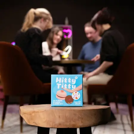 Tease & Please Hitty Titty Game - Fast-Paced Party Card Set with Bell