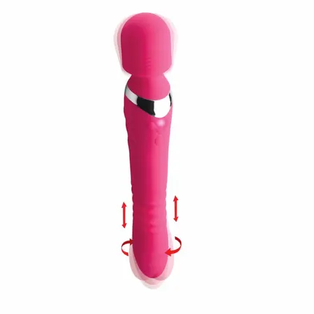 INMI Ultra Thrust-Her silikonski masažer sa dvostrukim delovanjem roze 27.3cm