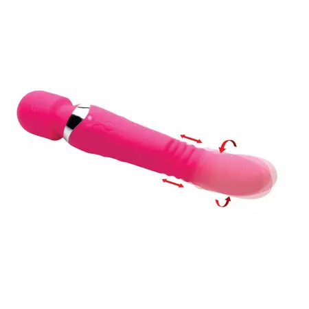 INMI Ultra Thrust-Her silikonski masažer sa dvostrukim delovanjem roze 27.3cm