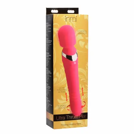 INMI Ultra Thrust-Her silikonski masažer sa dvostrukim delovanjem roze 27.3cm