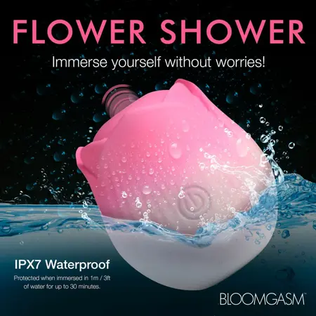 Bloomgasm Throbbing Rose Intimate Pulsing Device Pink 6.4 cm