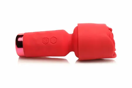 Bloomgasm Pleasure Rose Mini Wand Red, kompaktni intimni masažer