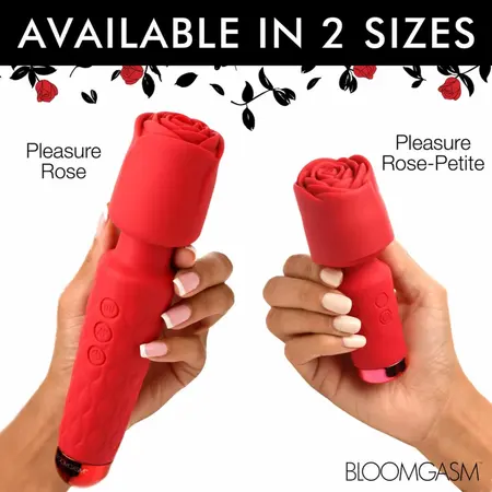 Bloomgasm Pleasure Rose Mini Wand Red, kompaktni intimni masažer
