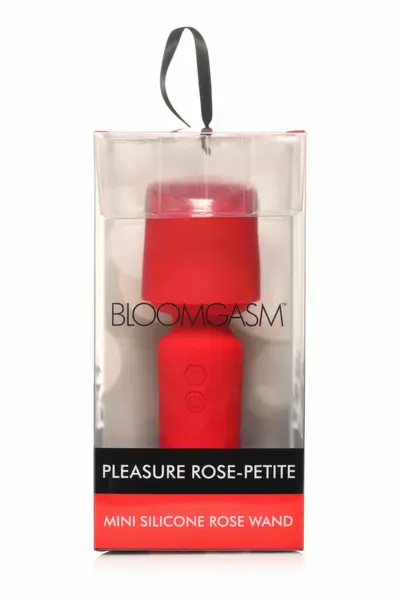Bloomgasm Pleasure Rose Mini Wand Red, kompaktni intimni masažer