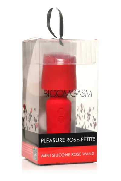 Bloomgasm Pleasure Rose Mini Wand Red, kompaktni intimni masažer