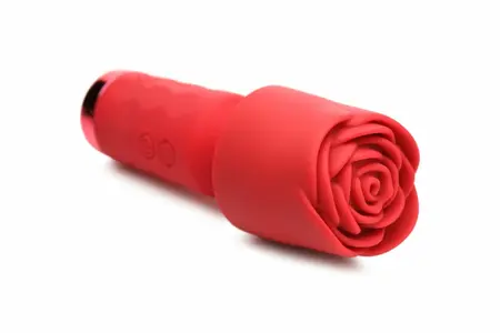 Bloomgasm Pleasure Rose Mini Wand Red, kompaktni intimni masažer
