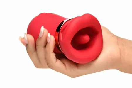 LICKGASM Kiss Me More Intimate Suction & Vibration Device Pink 12.4cm