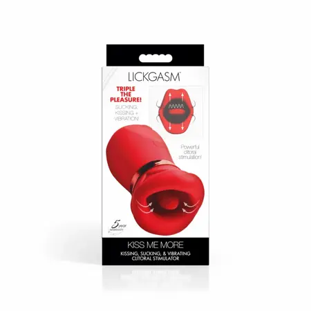 LICKGASM Kiss Me More Intimate Suction & Vibration Device Pink 12.4cm