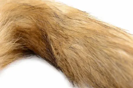 TAILZ Fox Tail Glass Plug Orange - Borosilicate Glass & Faux Fur 20cm