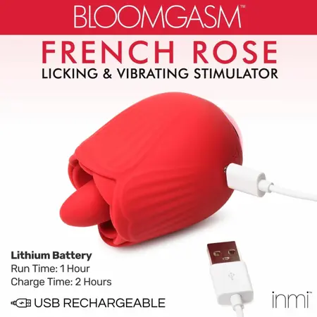 BLOOMGASM French Rose Red intimni stimulator sa 10 modova od svilenkastog silikona