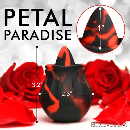 Bloomgasm Black Kiss Rose System Red/Black - Licking Motion Vibrator