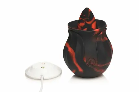 Bloomgasm Black Kiss Rose System Red/Black - Licking Motion Vibrator