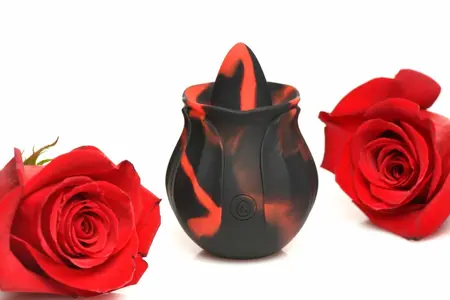 Bloomgasm Black Kiss Rose System Red/Black - Licking Motion Vibrator