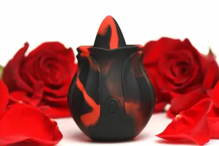 Bloomgasm Black Kiss Rose System Red/Black - Licking Motion Vibrator