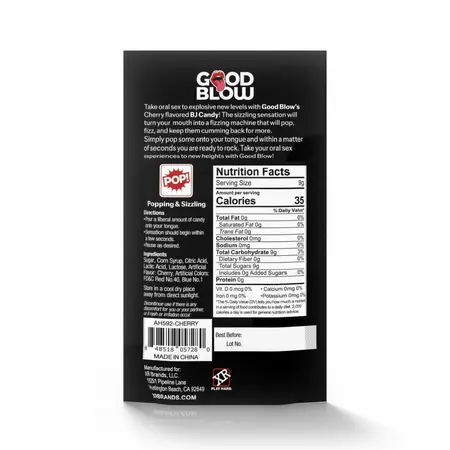 Good Blow Cherry Popping Candy Spearmint Flavour 9g Refreshing Effect