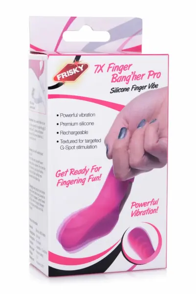 FRISKY Bang'her Pro Pink Finger Vibrator - Ergonomic, Waterproof, USB