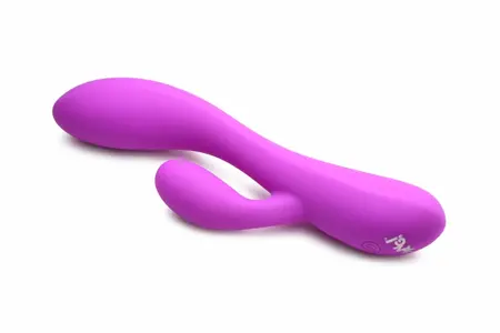 BANG! Fleksibilni rabbit vibrator sa dva motora, ljubičasti, 19.5 cm, vodootporan
