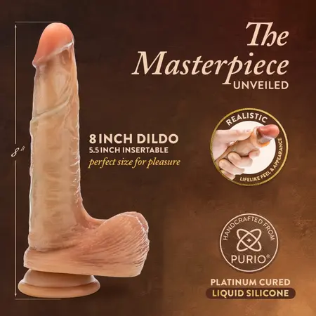 Blush DaVinci Intimate Silicone Machine with Sliding Foreskin 20cm Beige