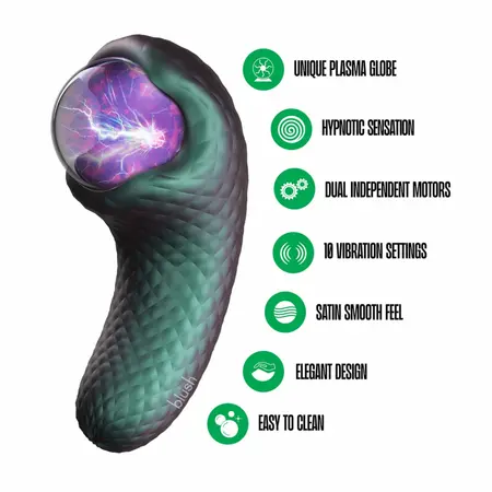 Temptasia Enchanted Serpent vibrator sa dva motora i plazma svetlosnim efektima