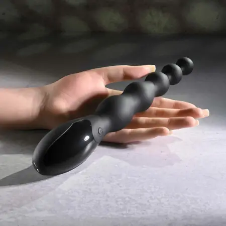 Zero Tolerance Backdoor Baton fleksibilni vibrator sa kuglicama 24cm crni