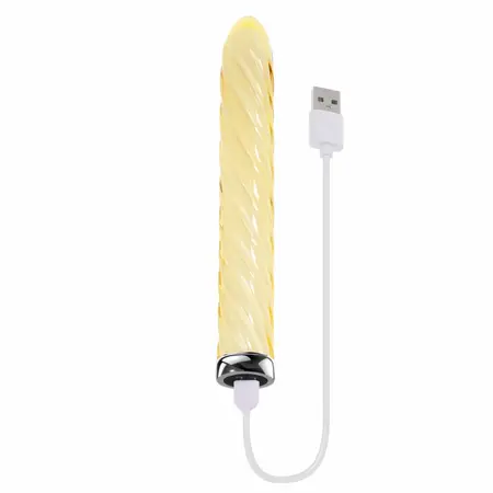 Playboy Twist of Fate stakleni intimni masažer, 10 modova, vodootporan, USB