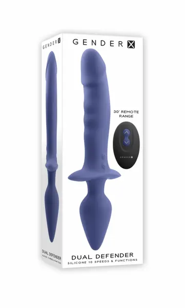 Gender X Dual Defender silikonski dvostrani vibrator sa daljinskim upravljačem 26cm