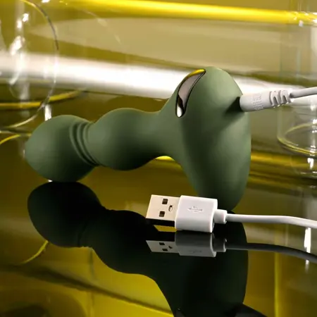 Evolved Lieutenant vibrirajući analni čep 12 cm silikonski USB otporan na prskanje
