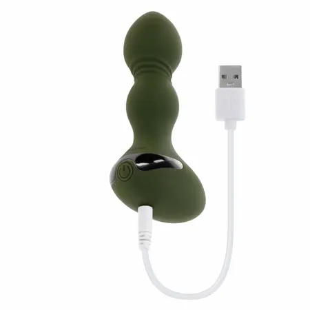 Evolved Lieutenant vibrirajući analni čep 12 cm silikonski USB otporan na prskanje