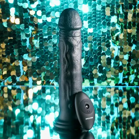 Evolved Black Thunder intimna mašina 25cm silikonska vodootporna sa daljinskim upravljačem
